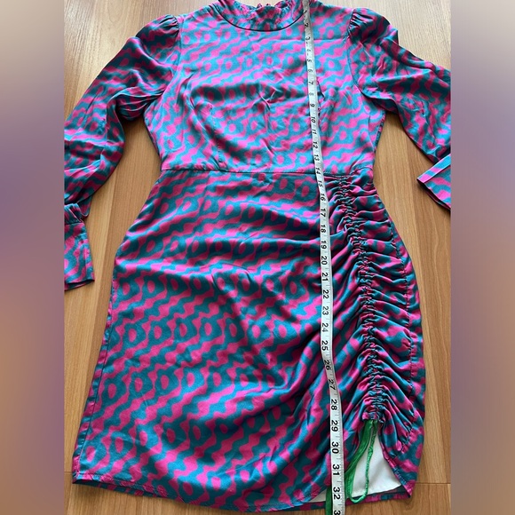 OLIVIA RUBIN Nicole Mini Pink and Blue Long Sleeve Dress Size 4 - Picture 15 of 16